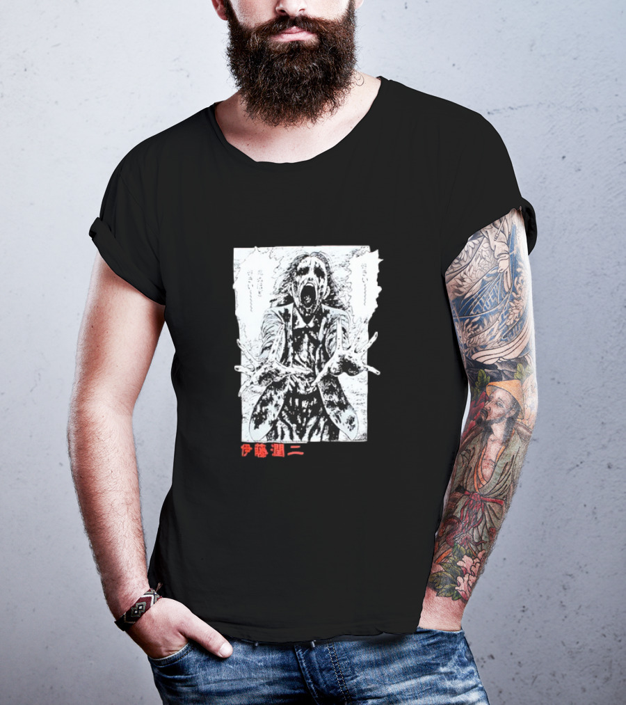 Junji Ito Ghoul Black Horror Manga T-Shirt