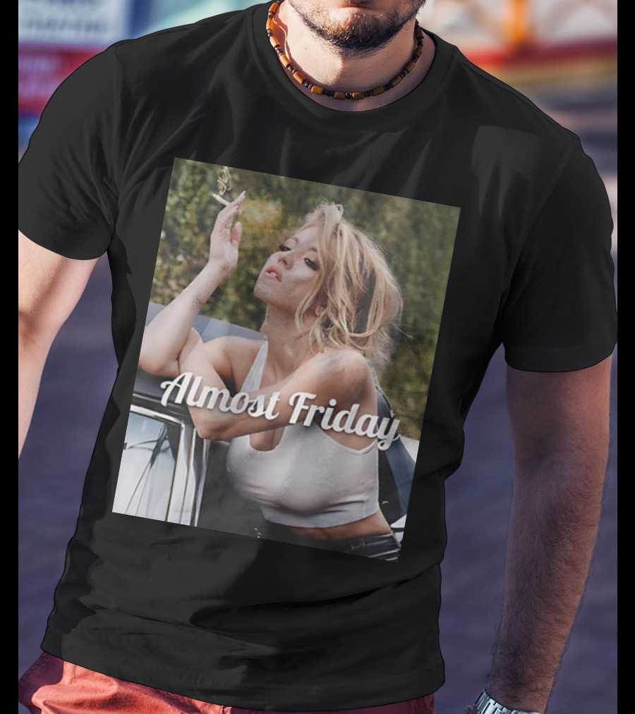 Almost Friday Sydney Sweeney Smoke Car T-Shirt