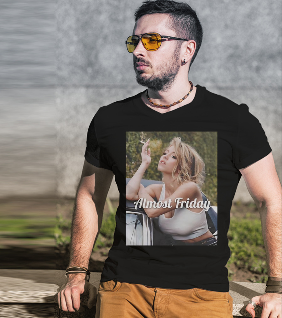 Almost Friday Sydney Sweeney Smoke Car T-Shirt