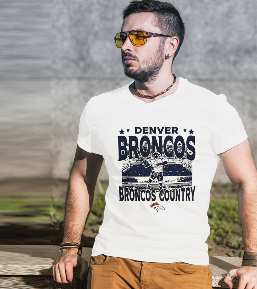 DENVER BRONCOS BRONCOS COUNTRY STADIUM FOOTBALL PLAYER T-Shirt