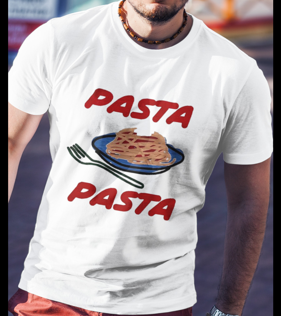 Pasta Pasta Retro Fork Plate T-Shirt