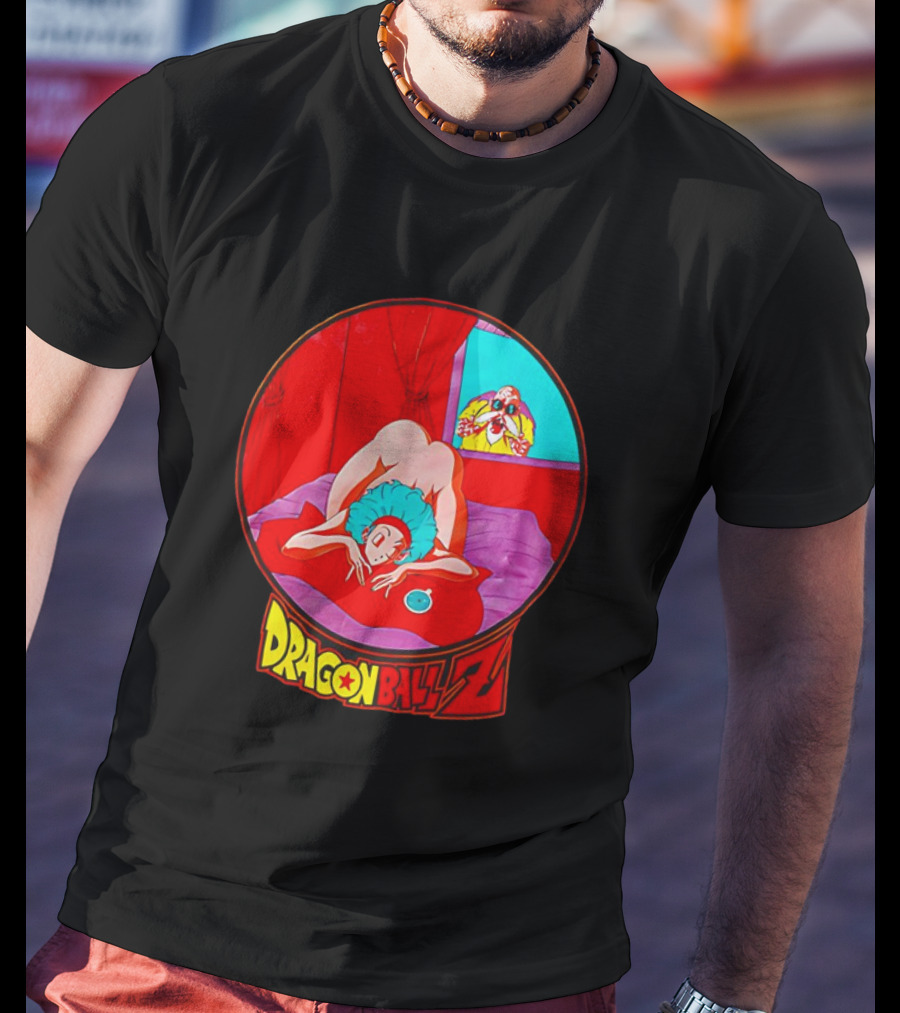 Dragon Ball Z Master Roshi Peeping Vintage Scene With Bulma T-Shirt