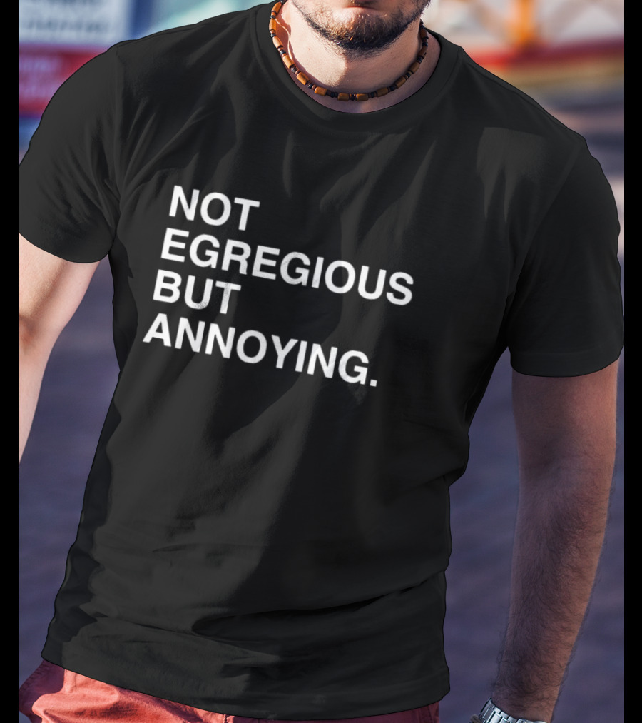Not Egregious But Annoying Text T-Shirt