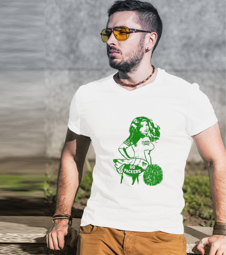 Green Bay Packers Cheerleader Go Packers Enthusiast T-Shirt