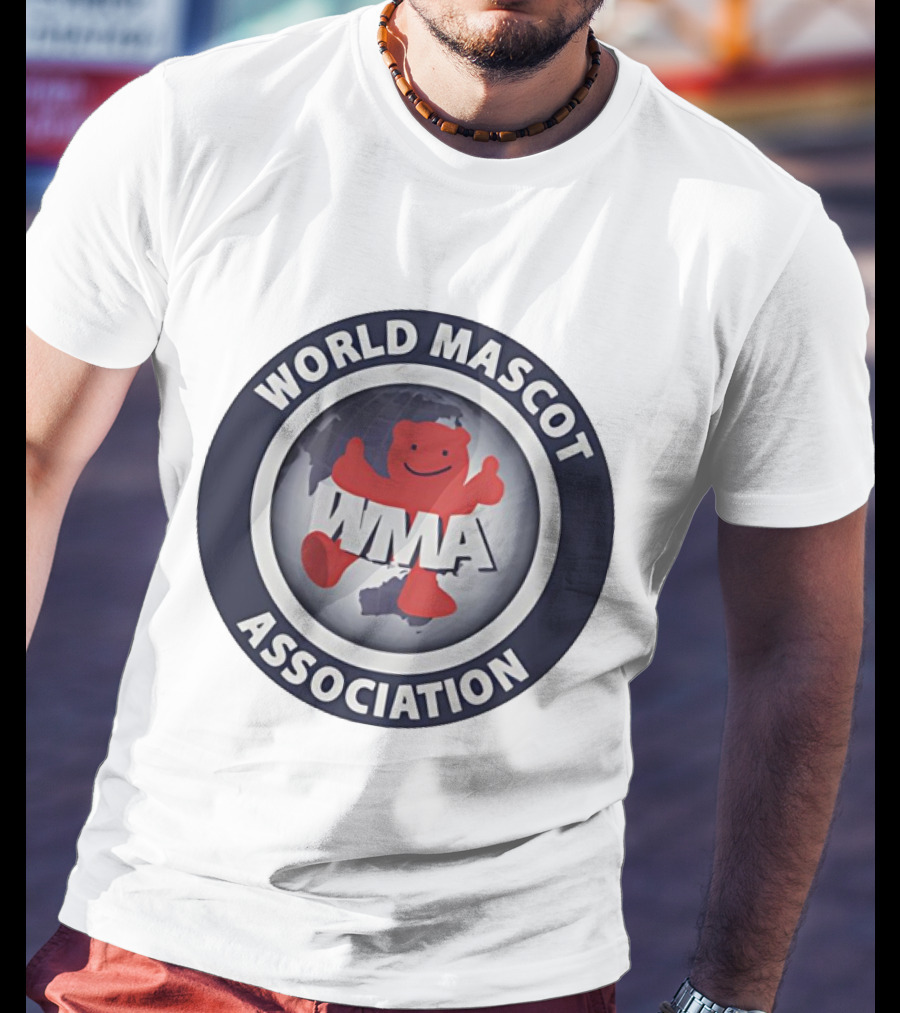 World Mascot Association WMA Logo Red Mascot Globe T-Shirt