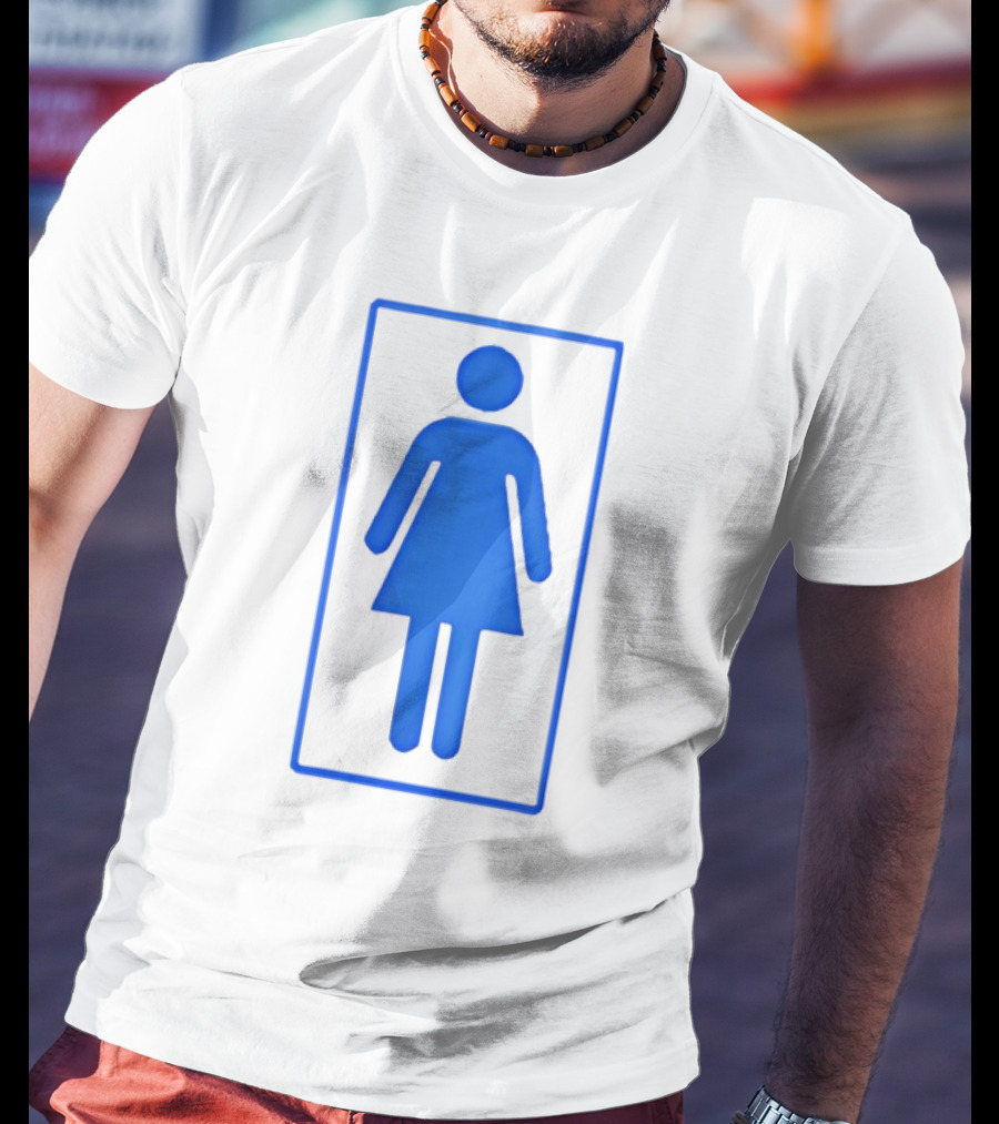 Na Kel Smith Mid90s Women Toilet Symbol Blue Sign T-Shirt