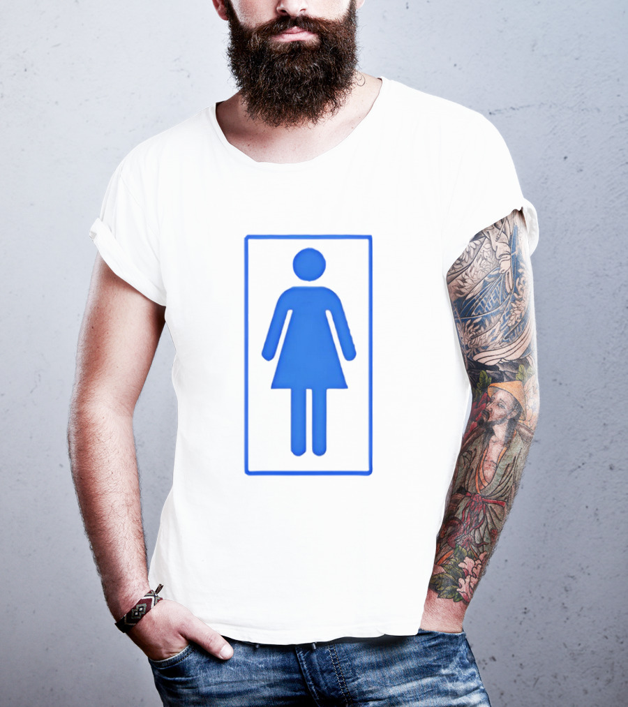 Na Kel Smith Mid90s Women Toilet Symbol Blue Sign T-Shirt