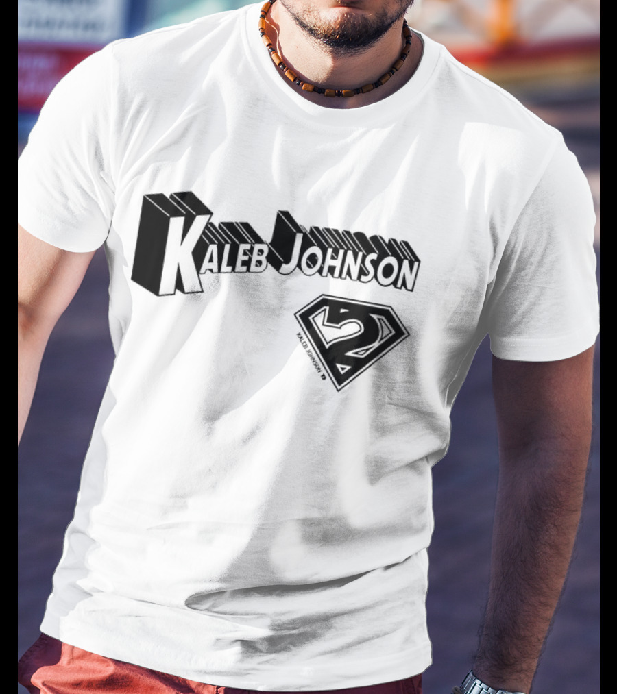 Kaleb Johnson Superhero Logo 2 Typography T-Shirt