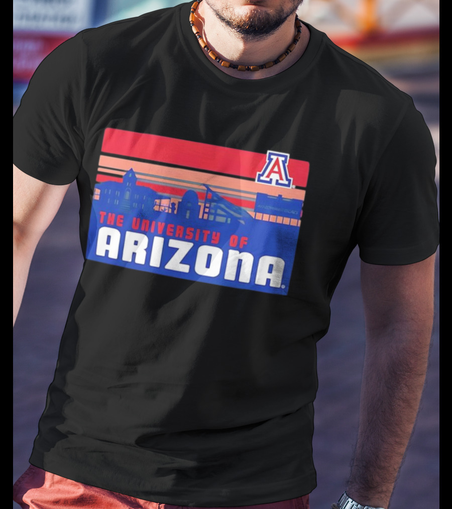 Arizona Wildcats University Of Arizona Skyline Retro T-Shirt
