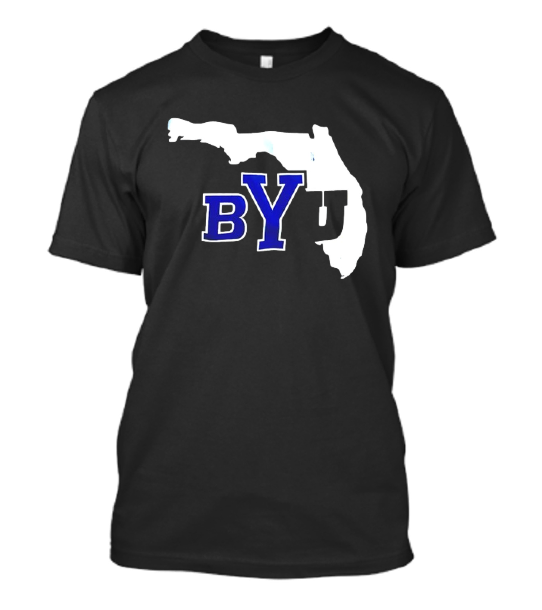 BYU Logo Over Florida Map T-Shirt
