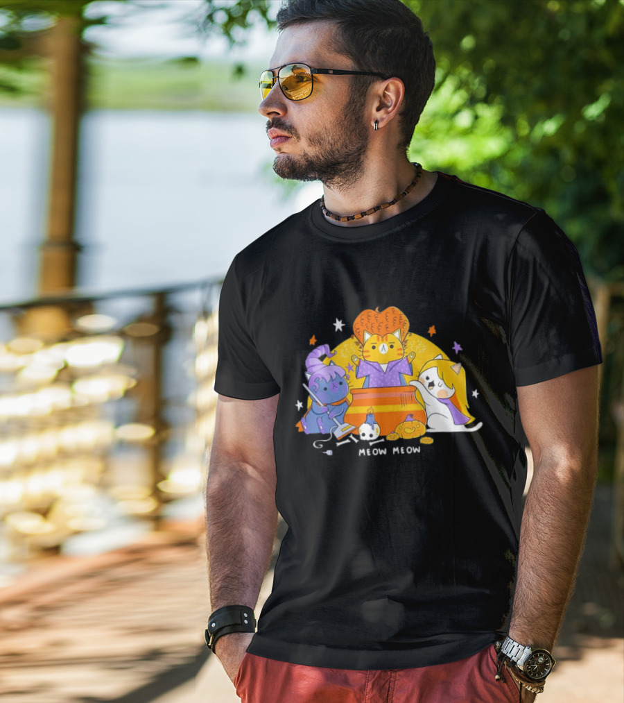 Meow Meow Hocus Pocus The Sanderson Cat Sisters T-Shirt