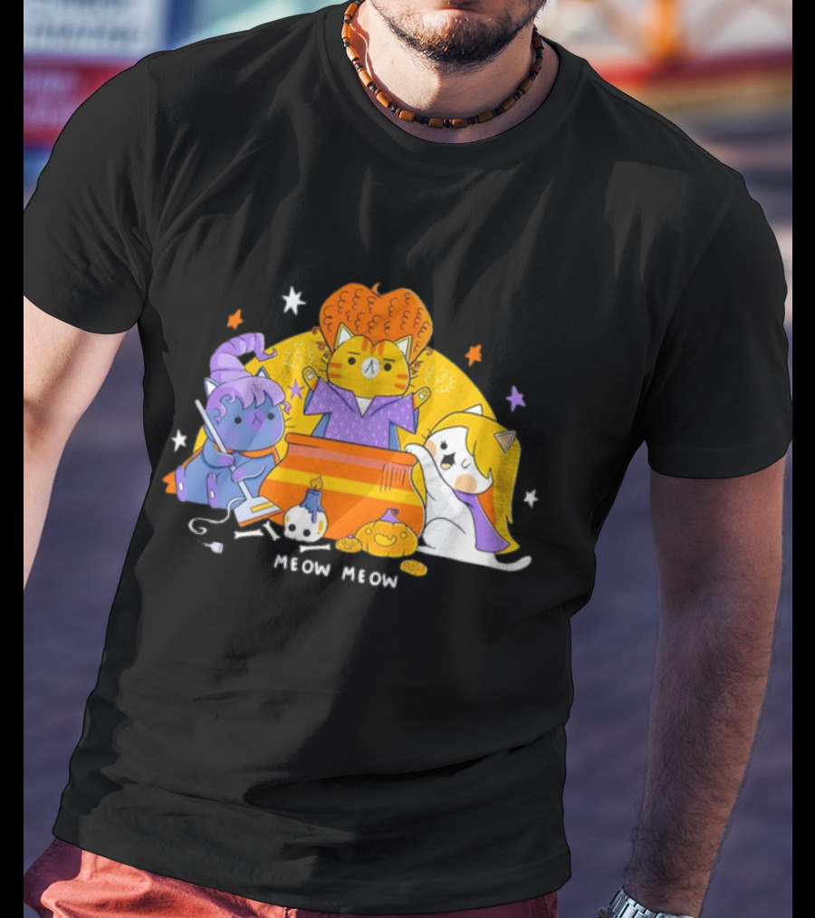Meow Meow Hocus Pocus The Sanderson Cat Sisters T-Shirt