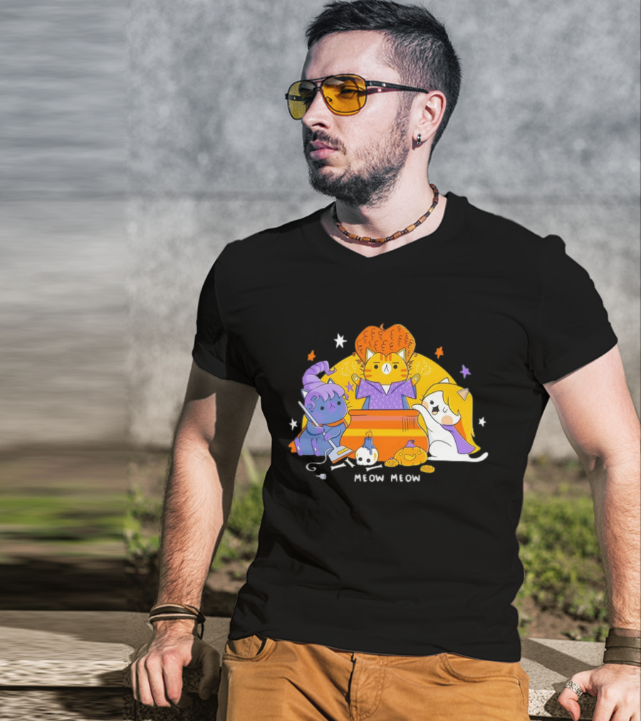 Meow Meow Hocus Pocus The Sanderson Cat Sisters T-Shirt