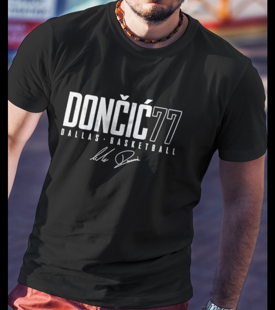 DONČIĆ 77 Dallas Basketball Signature T-Shirt