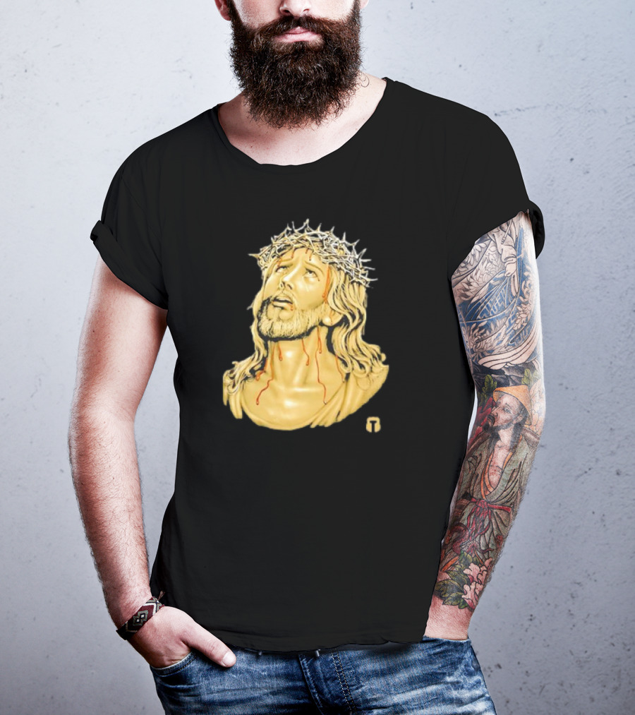 Our Lord Jesus Christ With Crown Of Thorns And Drops Of Blood T-Shirt