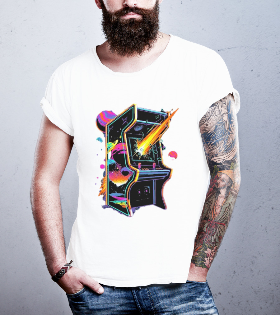 Arcade Nebula Intotheam Cosmic Retro Explosion T-Shirt
