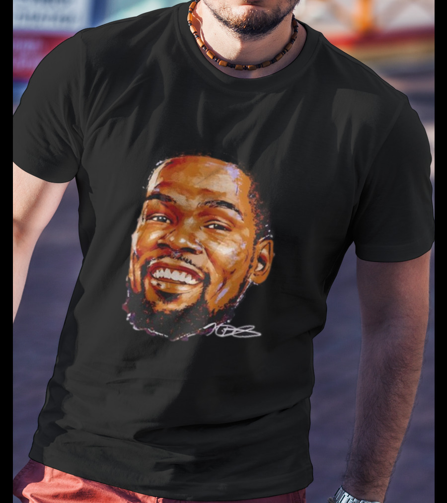Kevin Durant Phoenix Basketball Face Signature T-Shirt