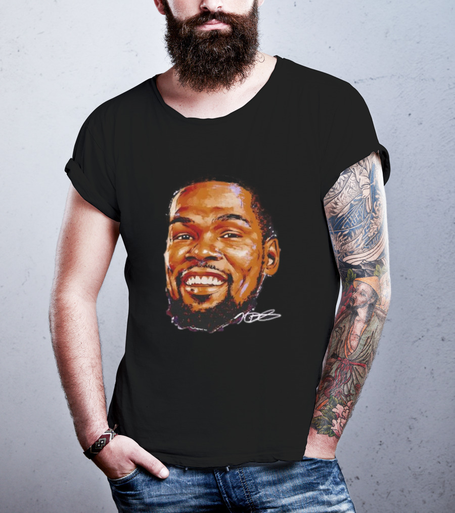Kevin Durant Phoenix Basketball Face Signature T-Shirt