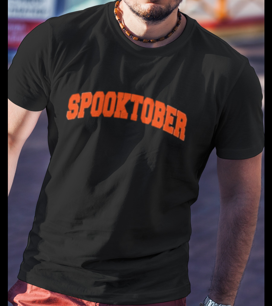 Spooktober Retro Bold Block Letters T-Shirt