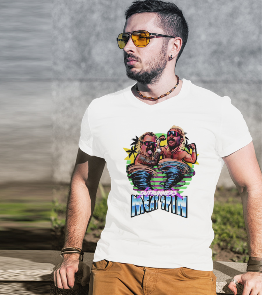 Outrunners Meat Spin Tropical Wrestling Tornadoes T-Shirt
