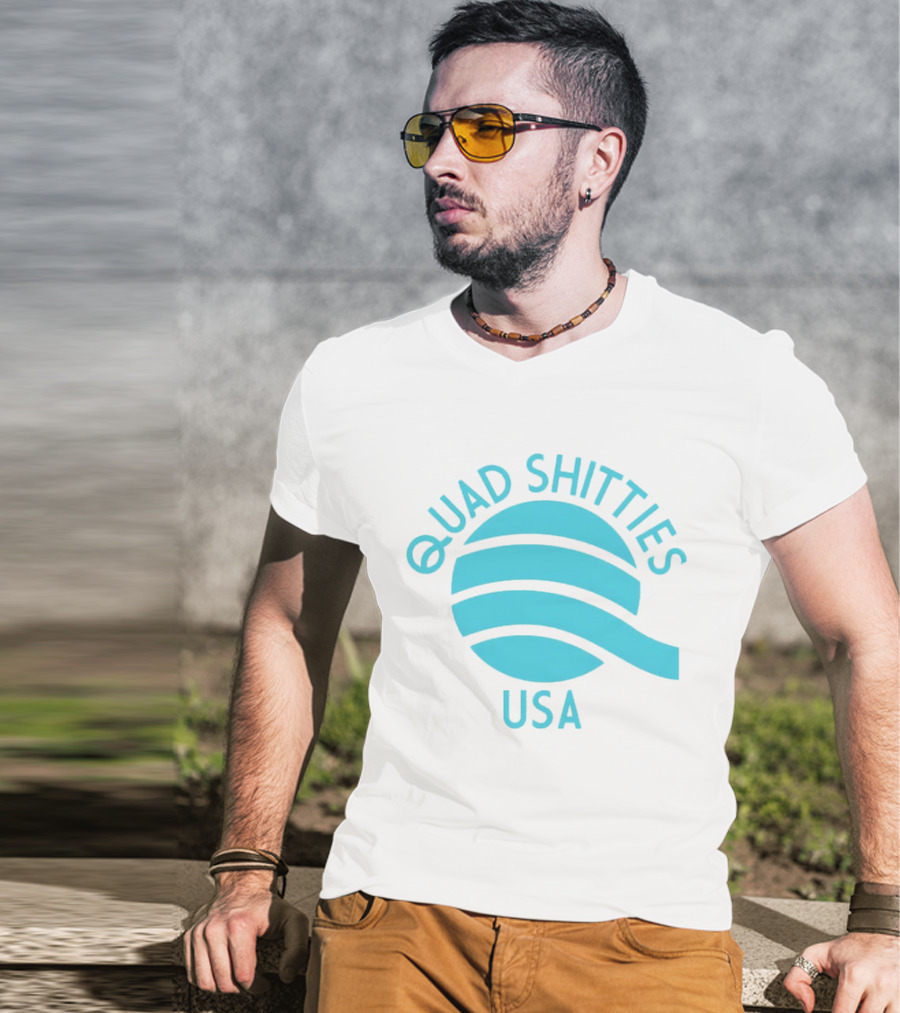 Quad Shitties USA Wavy T-Shirt
