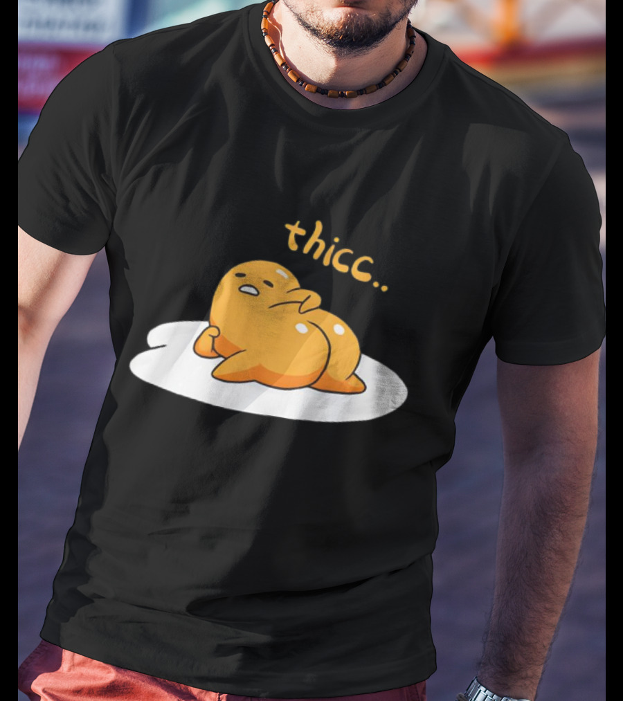 Gudetama Thicc Meme White Egg Yolk Character T-Shirt