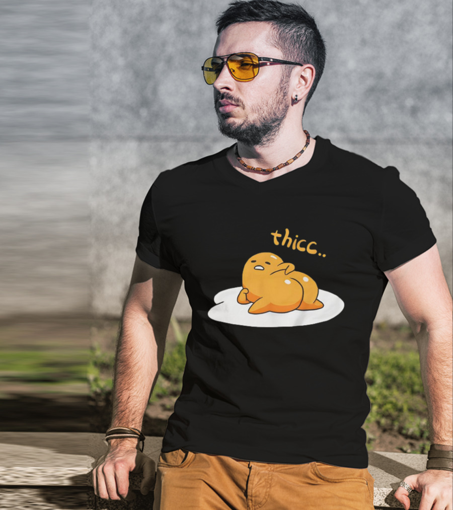 Gudetama Thicc Meme White Egg Yolk Character T-Shirt