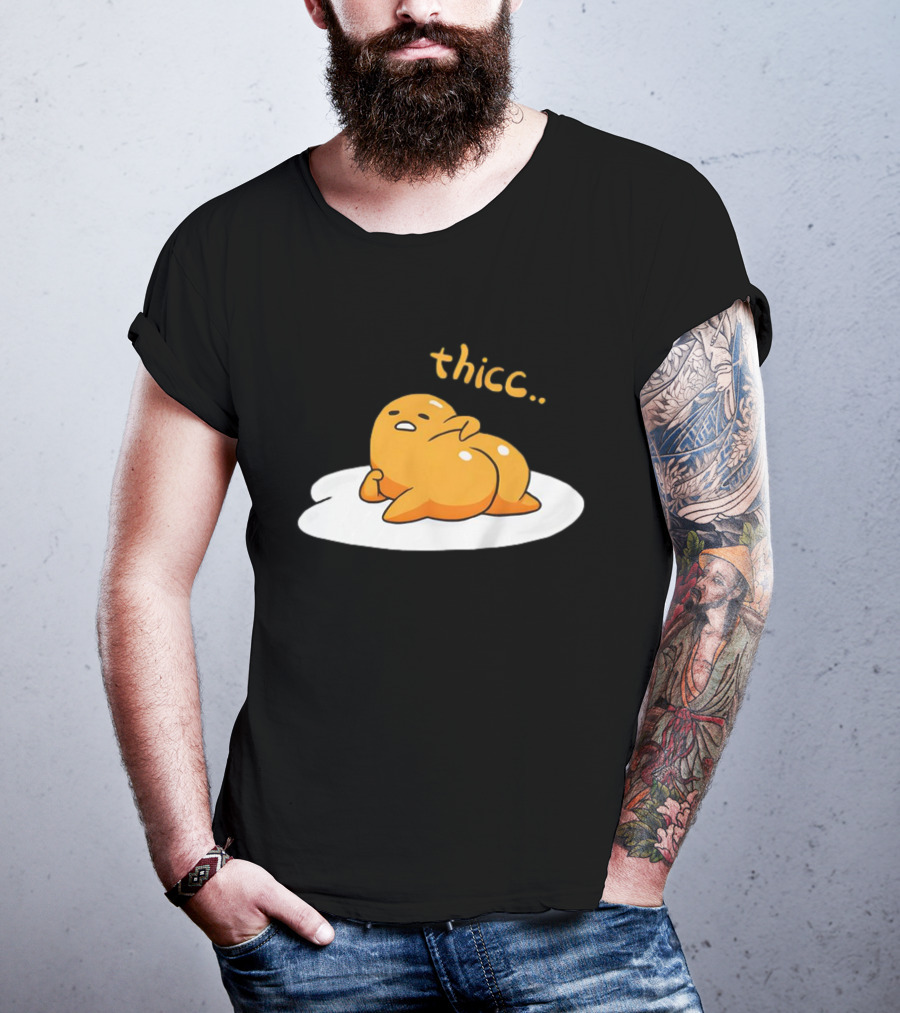 Gudetama Thicc Meme White Egg Yolk Character T-Shirt