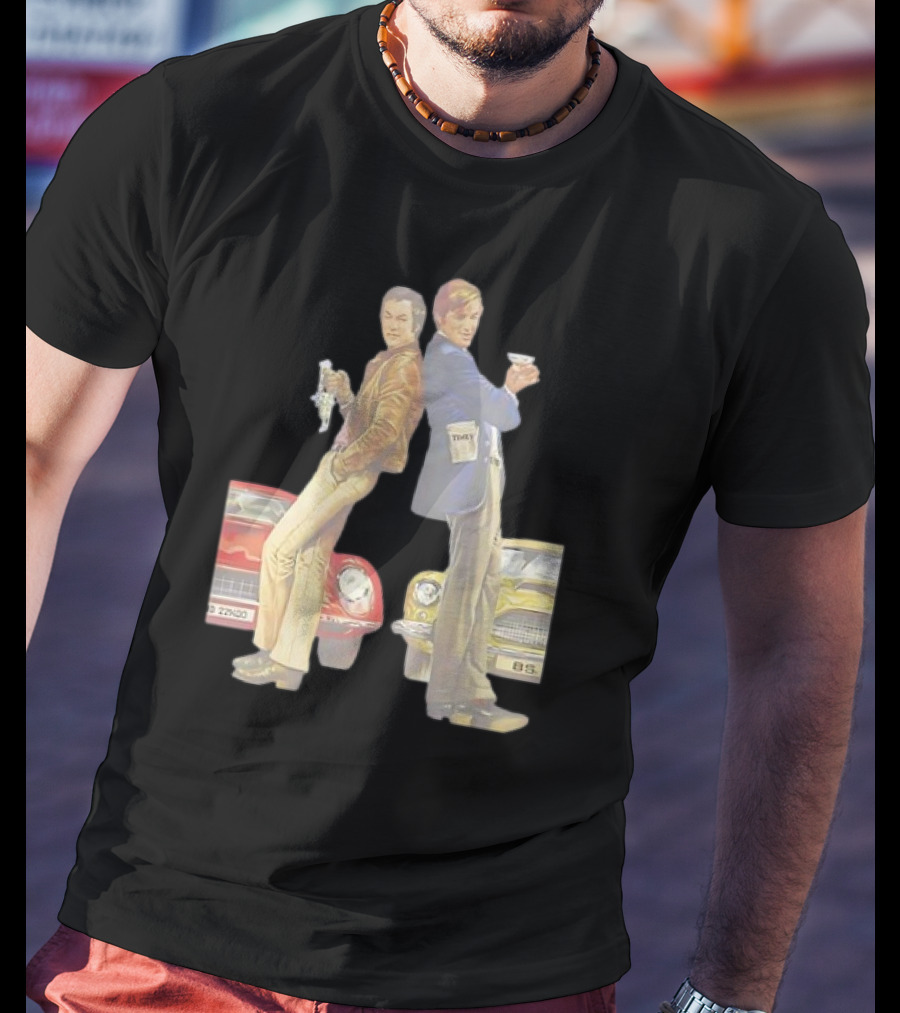 Retro The Persuaders Vintage TV Series Classic Cool Style With Cars T-Shirt