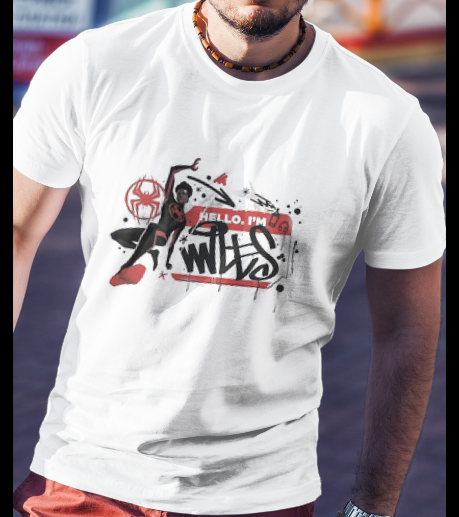 Marvel Spider-Man Across The Spider-Verse Hello I'm Miles T-Shirt