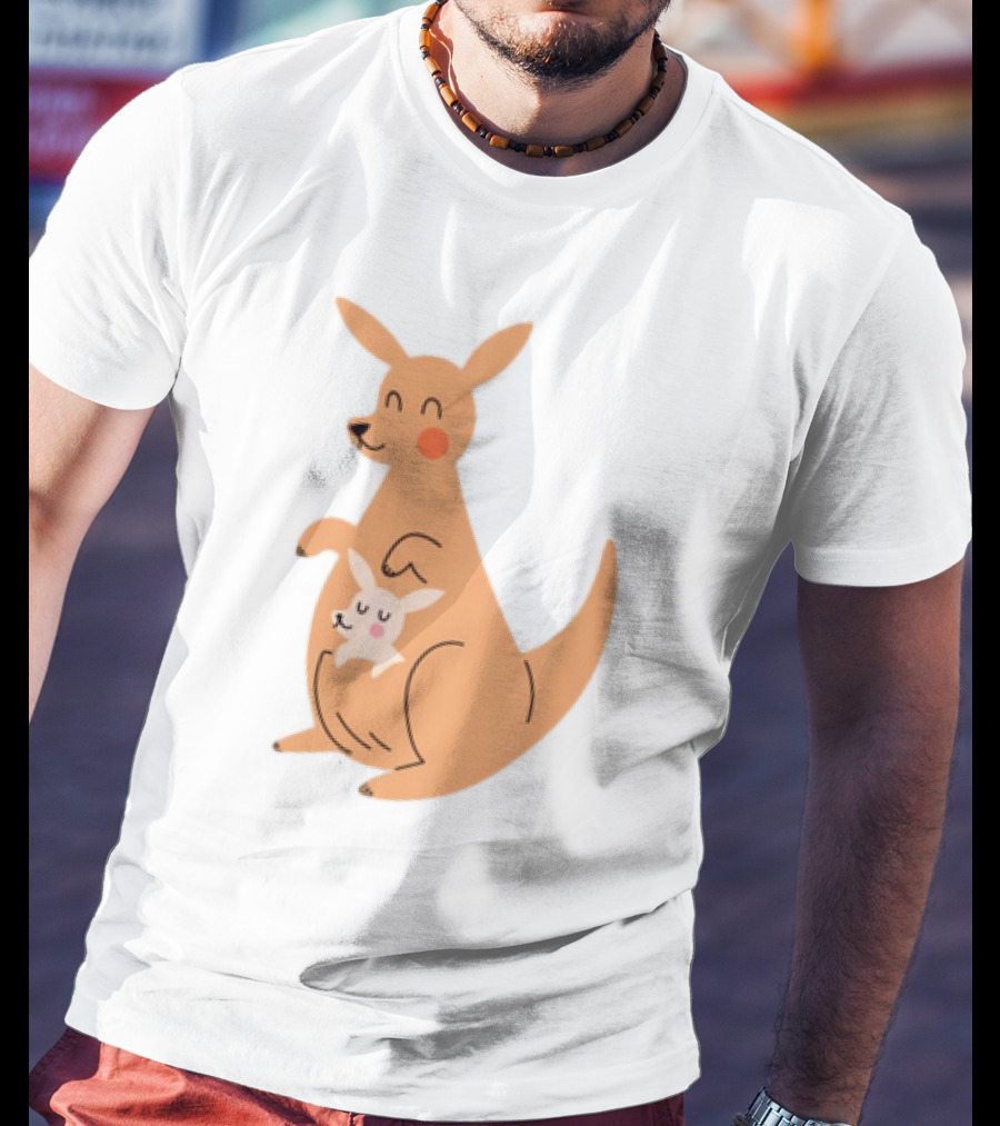 Mothers Day Kangaroos Cute Joey And Mum T-Shirt