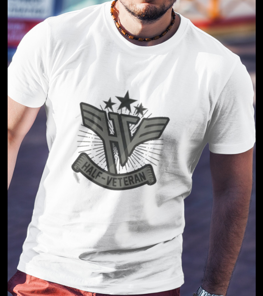 Kat Timpf Half Veteran Wings Stars Emblem HV Banner T-Shirt