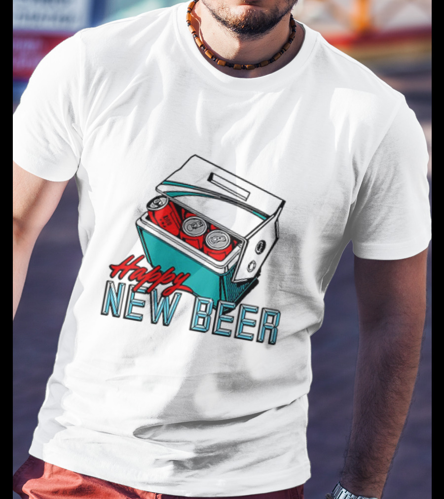 Happy New Beer Cooler With Cans T-Shirt