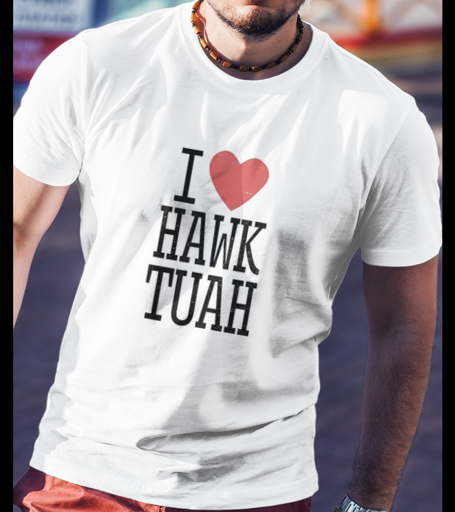 I Heart Hawk Tuah Guy Spit Joke Wet That Thang T-Shirt