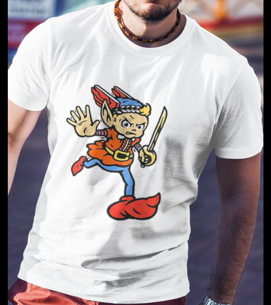 Cleveland Guardians Cartoon Baseball Mascot T-Shirt