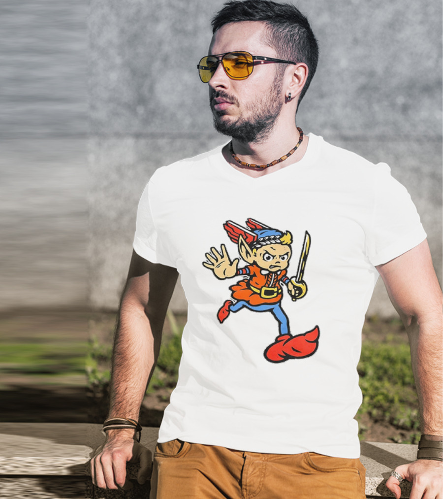 Cleveland Guardians Cartoon Baseball Mascot T-Shirt