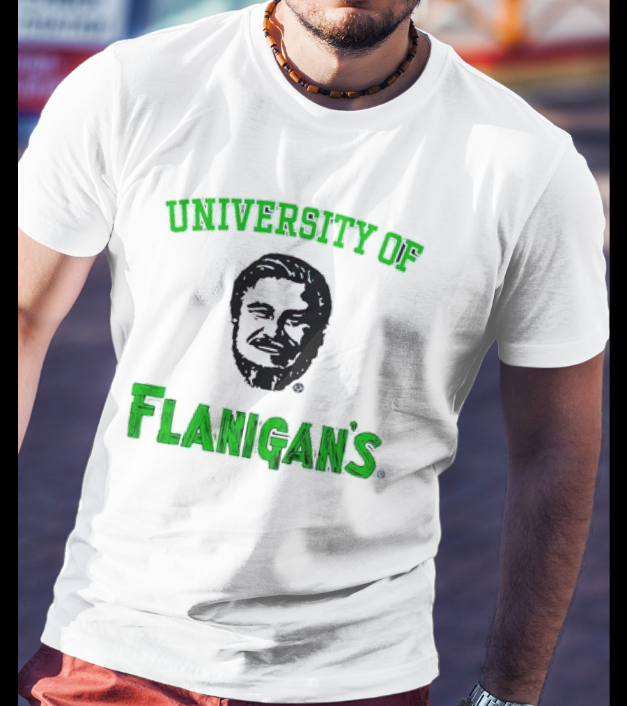 University Of Flanigan's Seafood Bar And Grill Iconic Green T-Shirt