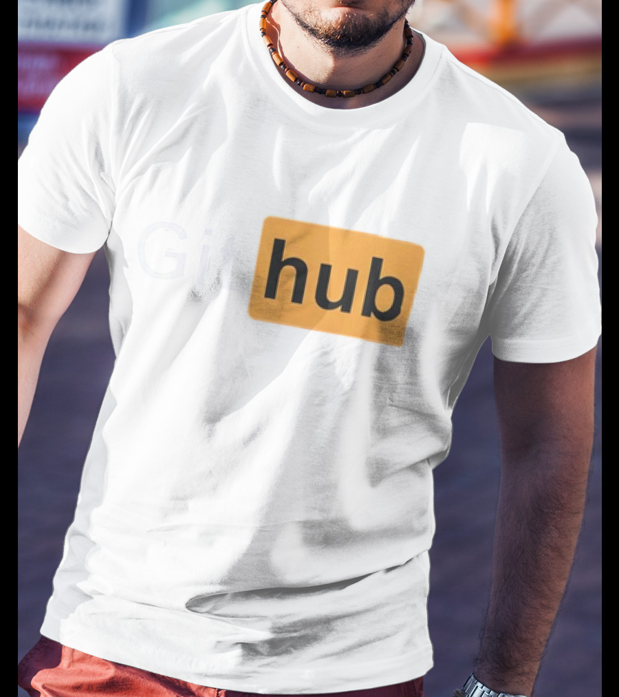 Git Hub Text With Yellow Highlight T-Shirt