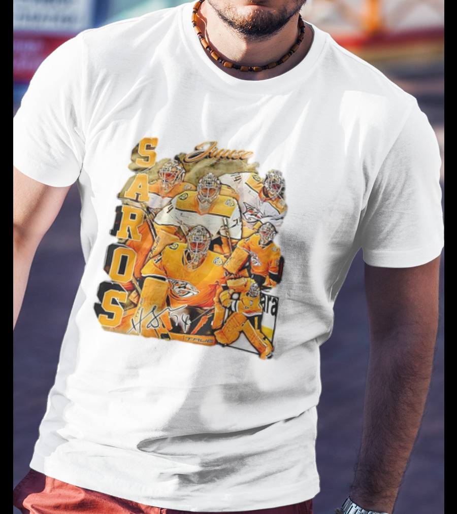 Juuse Saros Nashville Predators Hockey Vintage 17 True T-Shirt