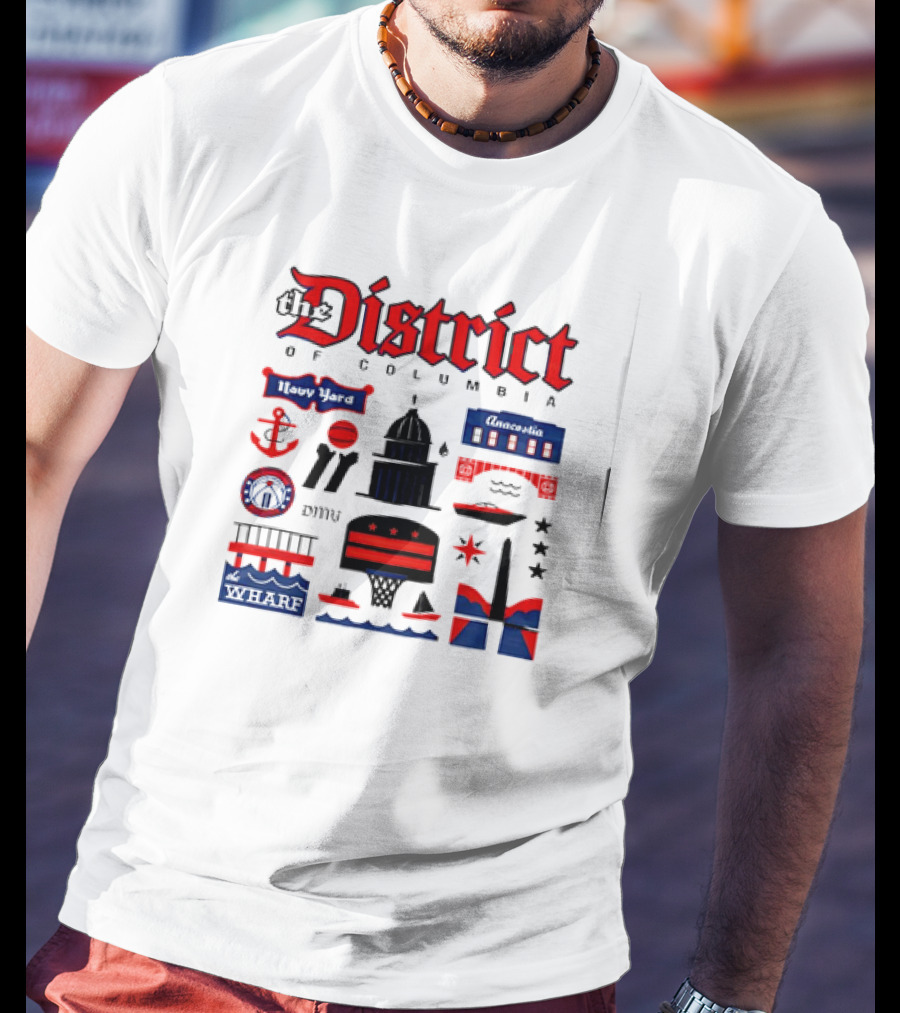 The District Of Columbia Navy Yard Anacostia Wharf Symbols T-Shirt