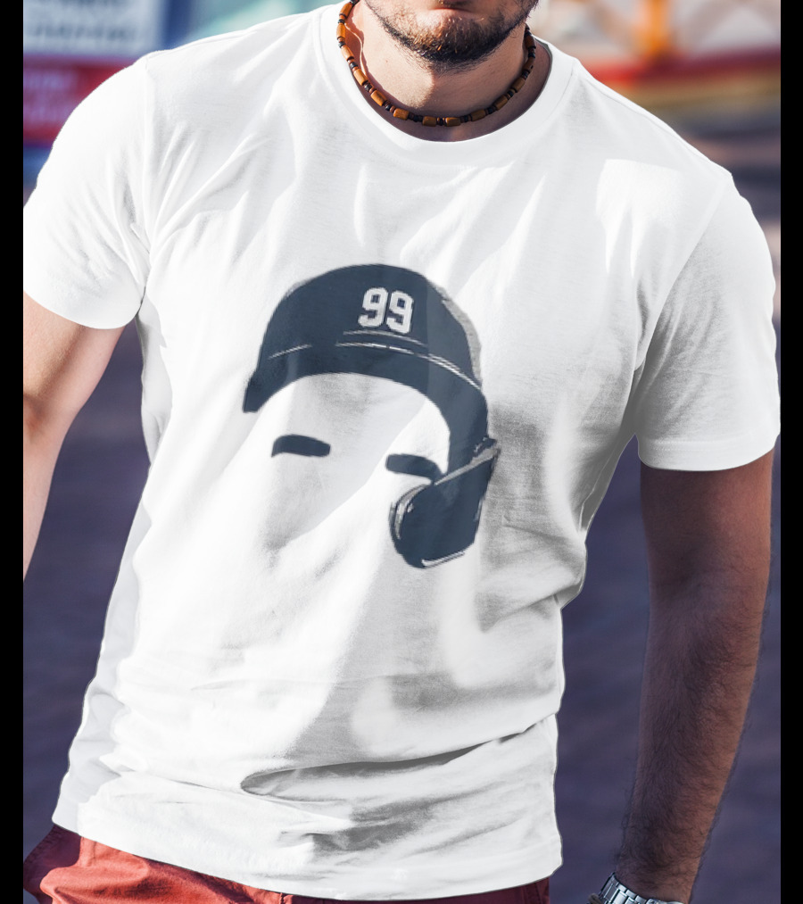 Aaron Judge New York Yankees Number 99 Blank Face Baseball Cap T-Shirt