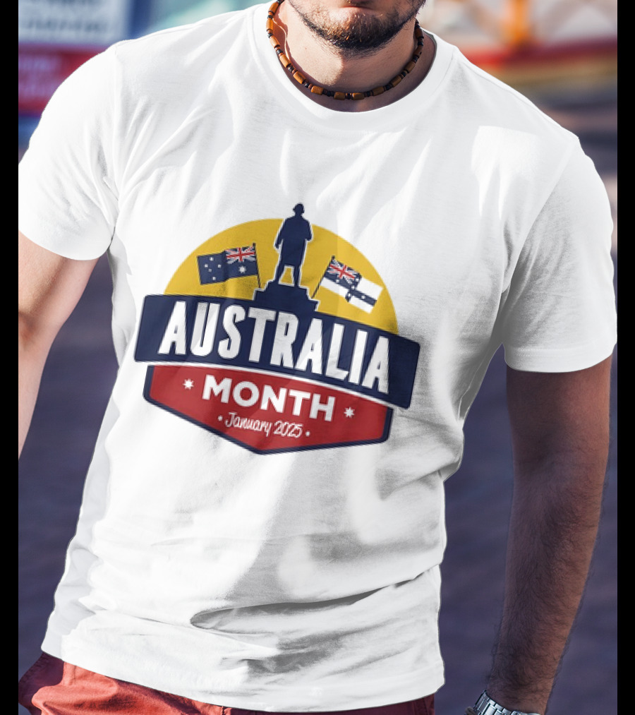 Australia Month Celebration January 2025 With Flags T-Shirt