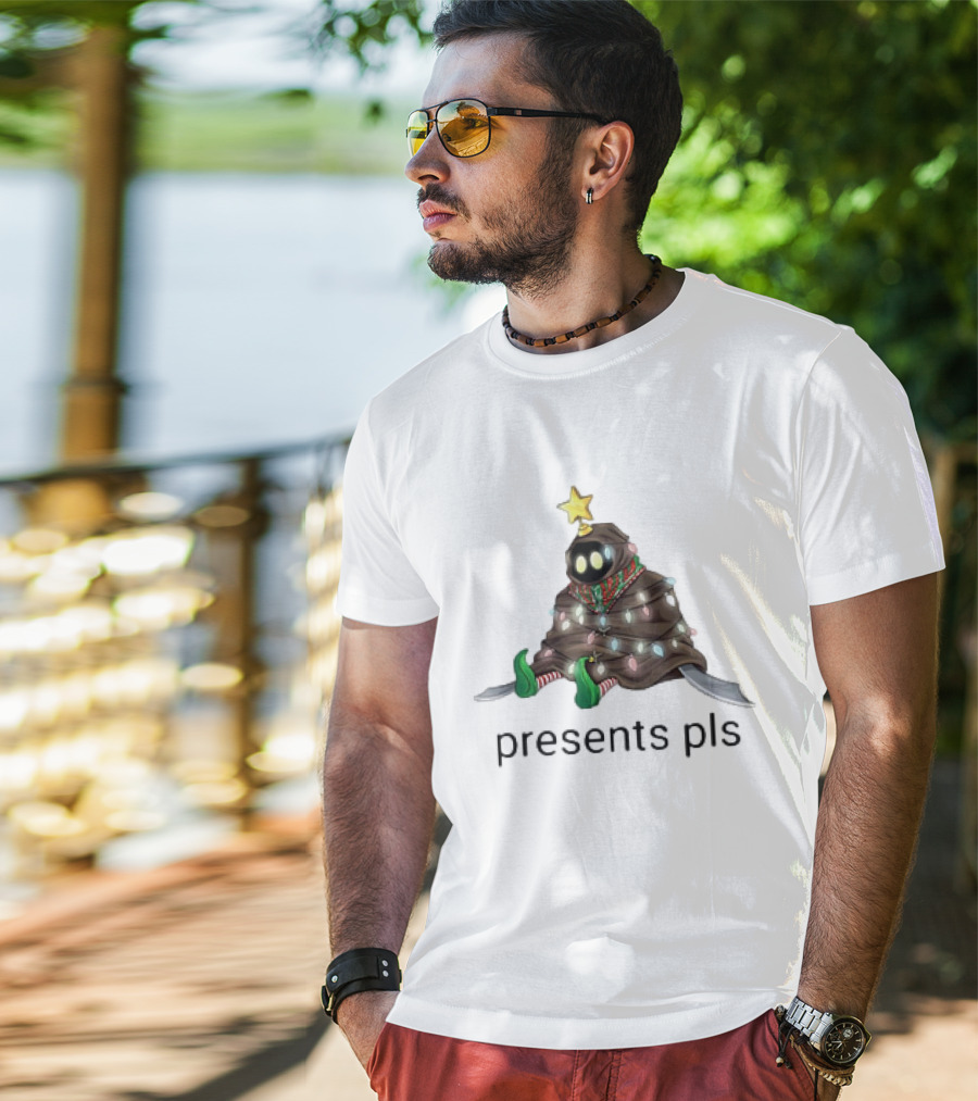 Bob Bobowski Presents Pls In Holiday Lights Adorned With Star And Blades T-Shirt
