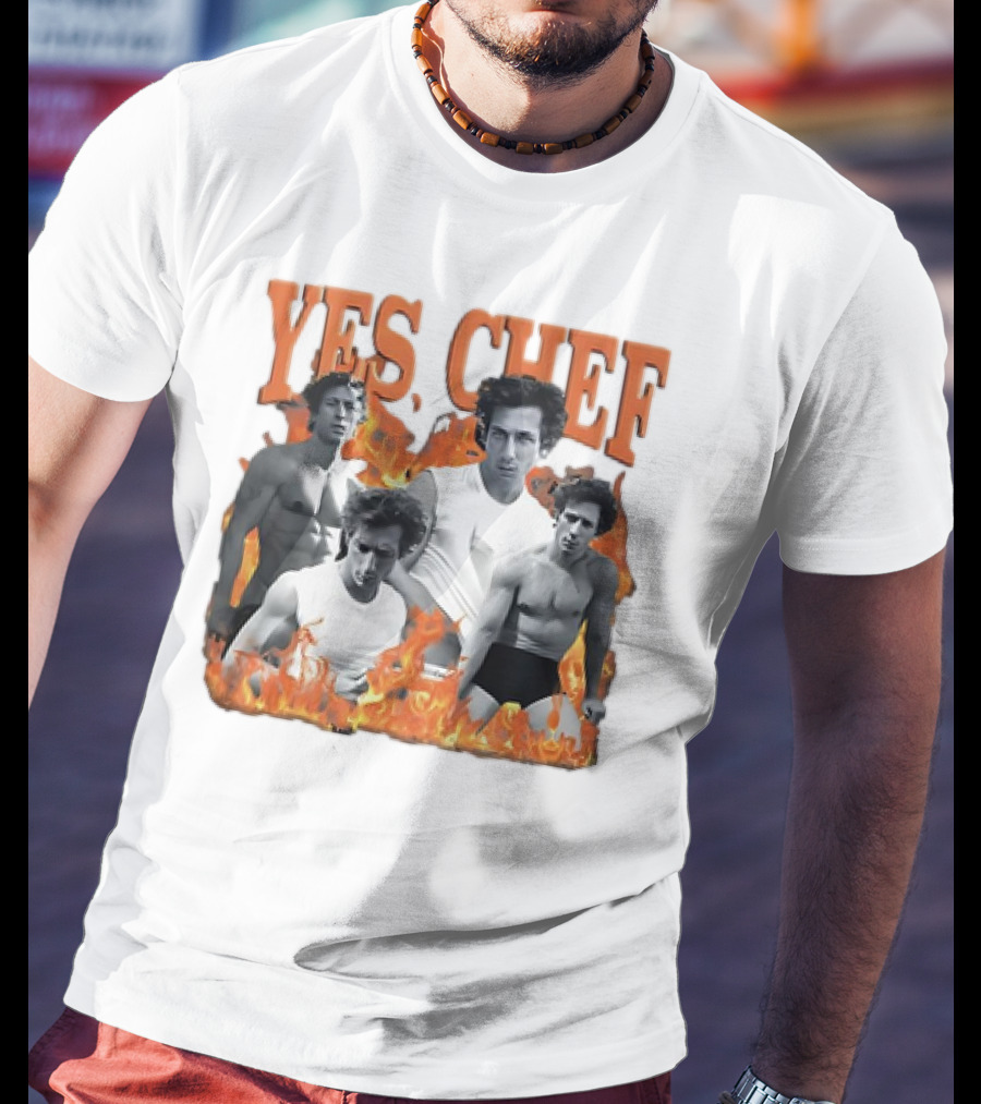 Yes Chef Jeremy Allen White Fire Montage T-Shirt