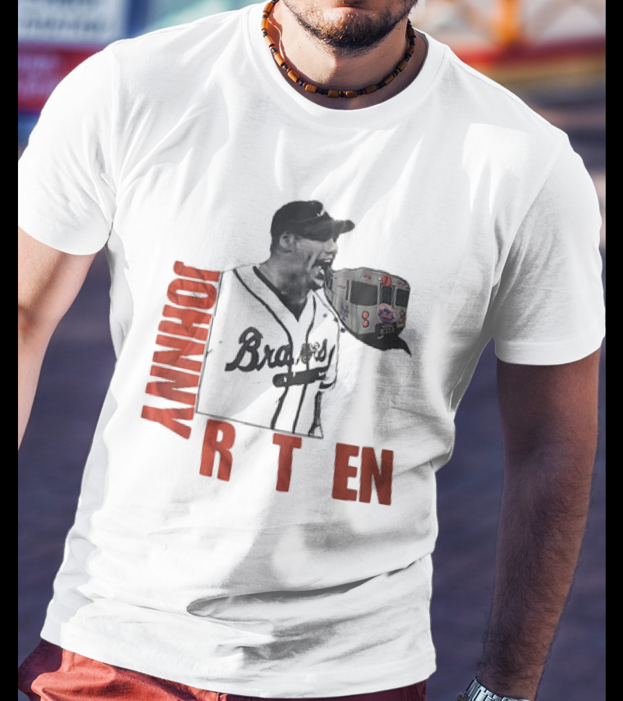 Johnny Rotten Braves Mets Subway Mashup Vintage T-Shirt
