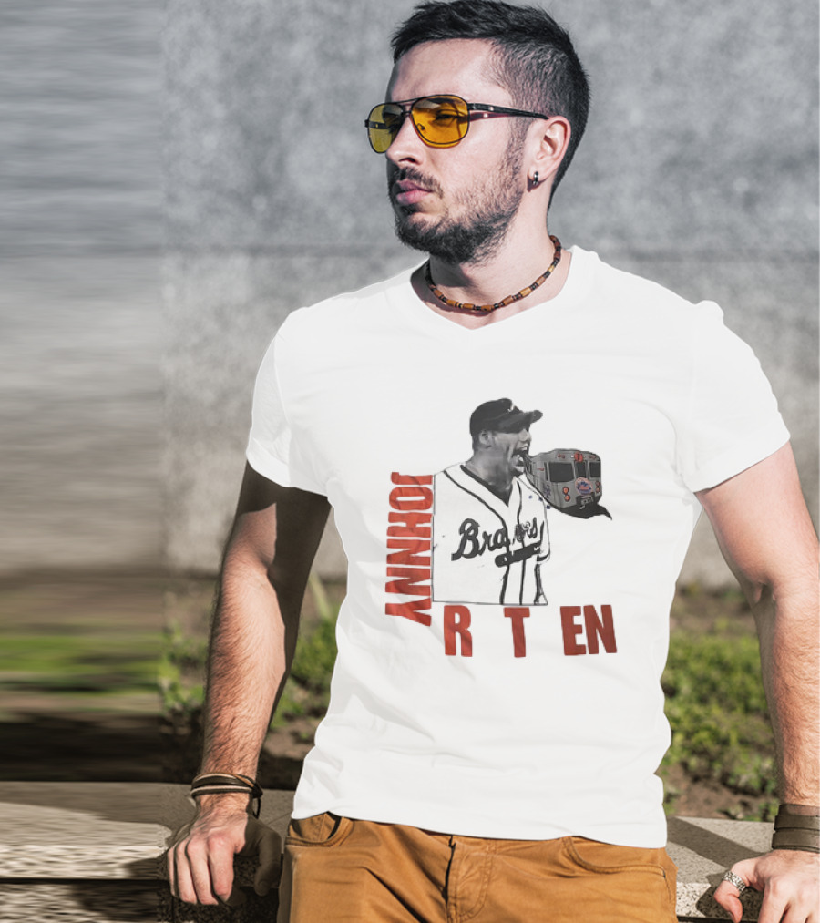 Johnny Rotten Braves Mets Subway Mashup Vintage T-Shirt