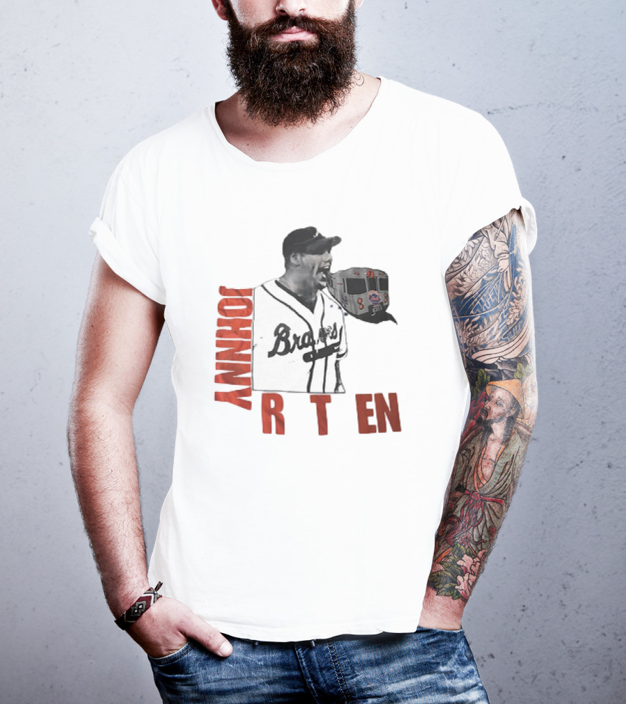 Johnny Rotten Braves Mets Subway Mashup Vintage T-Shirt