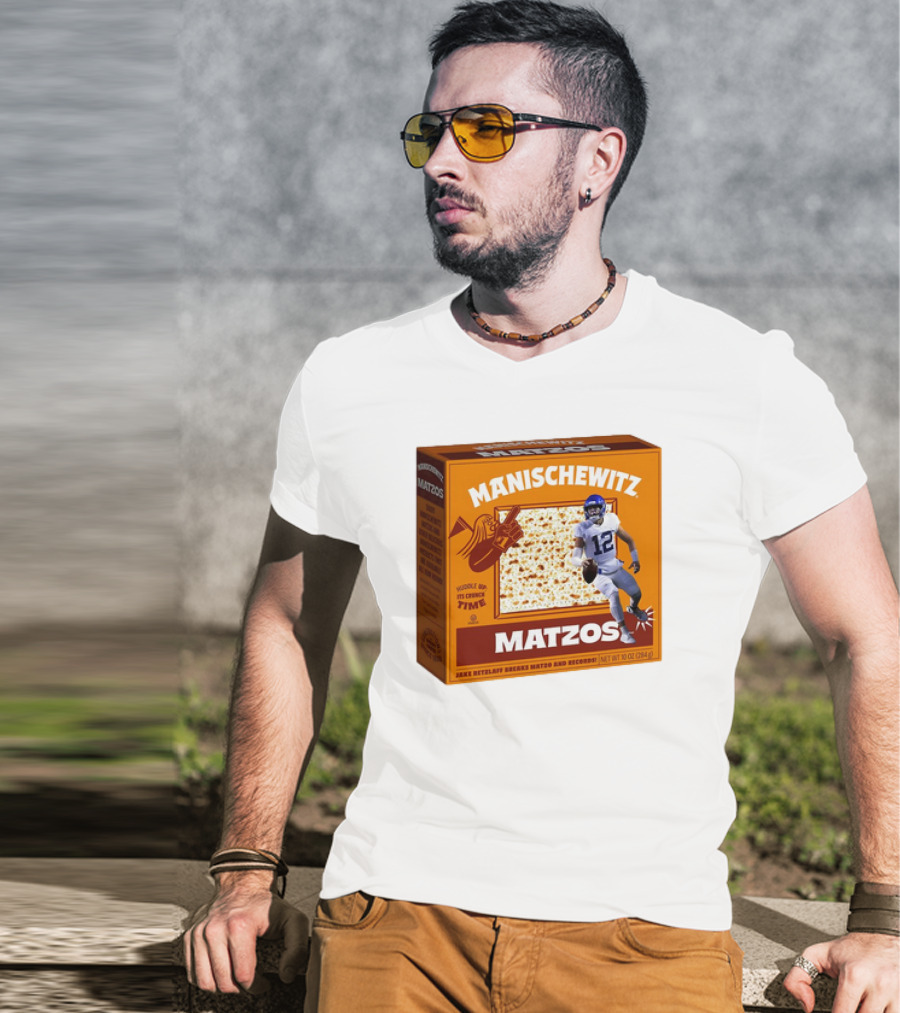 Manischewitz Matzos Jake Retzlaff Breaks Matzo And Records BYU Cougars Matzo Crunch Football T-Shirt