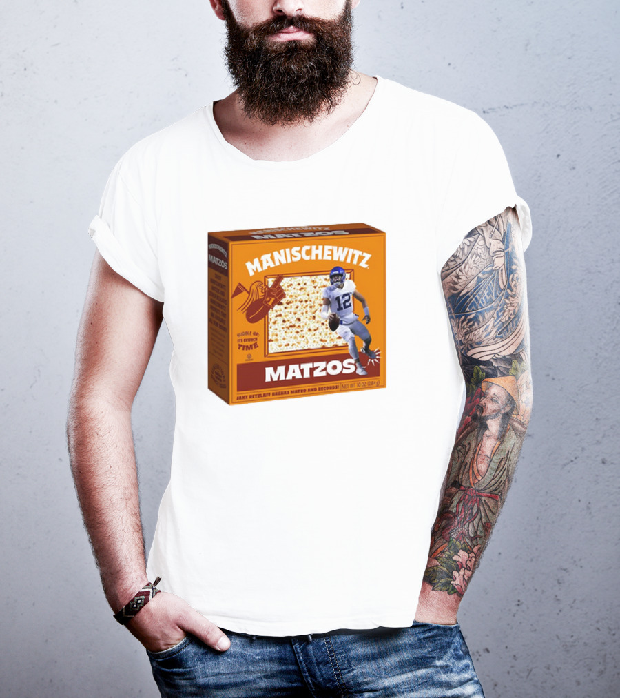 Manischewitz Matzos Jake Retzlaff Breaks Matzo And Records BYU Cougars Matzo Crunch Football T-Shirt