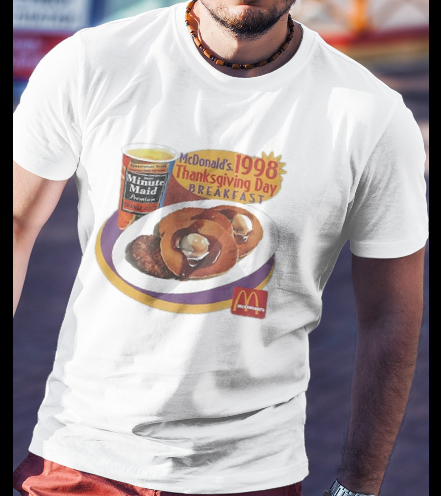 Minute Maid Orange Juice McDonald’s 1998 Thanksgiving Day Breakfast With Pancakes T-Shirt
